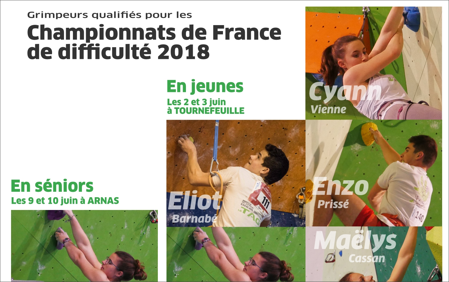 Lire la suite à propos de l’article Les TAGeurs qualifiés aux Championnats de France de difficulté