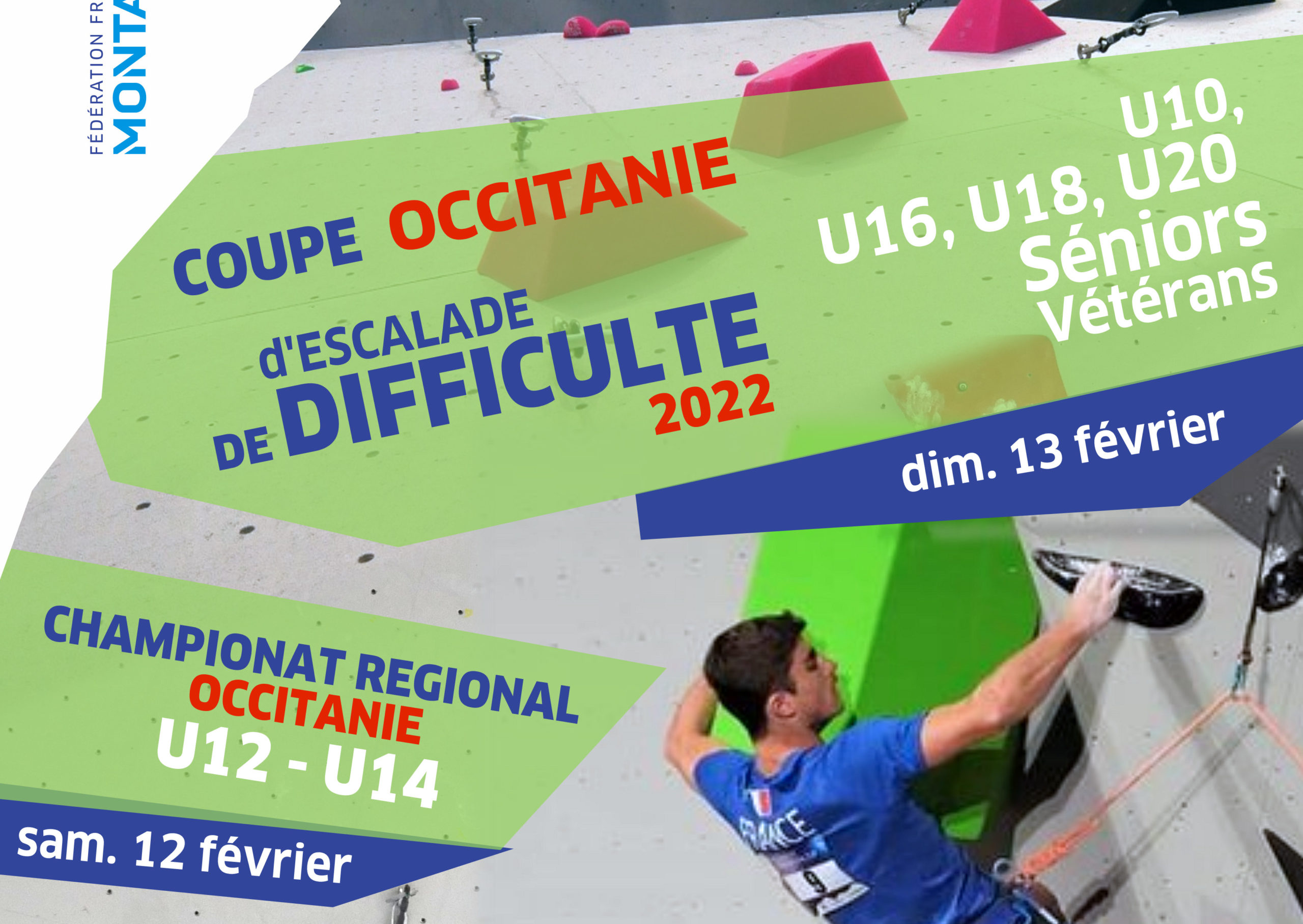 Lire la suite à propos de l’article Open de difficulté & régional U12-U14, à Tournefeuille les 12 et 13 fev.