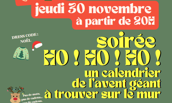 Lire la suite à propos de l’article Soirée Ho! Ho! Ho!